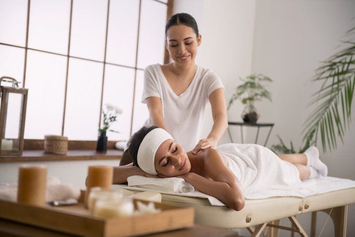 Aromatherapy massage session